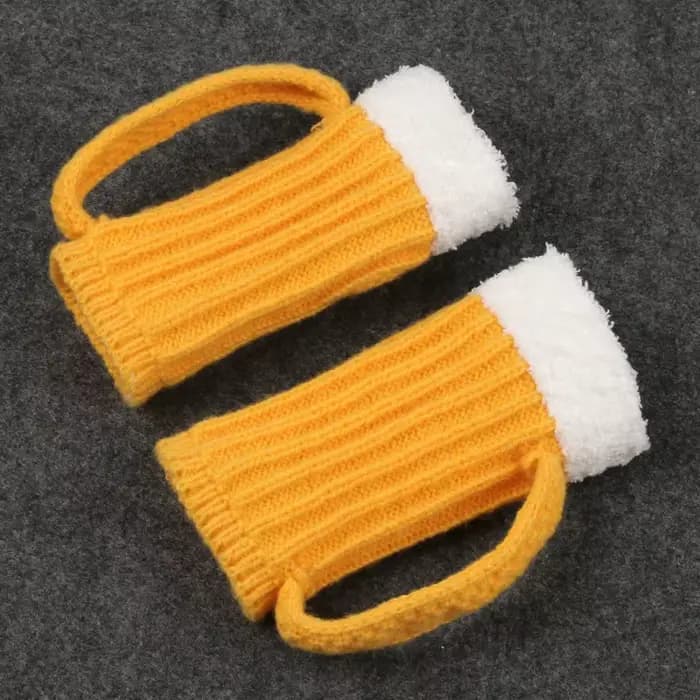 Femmes hiver doux drôle sommeil chaussettes de sol 3D tasse de bière