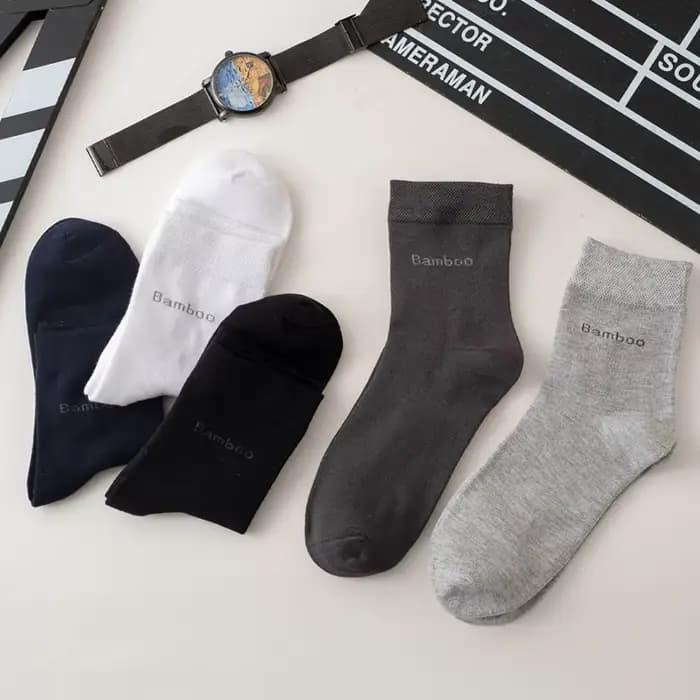 10 paires de chaussettes en Fiber de bambou pour hommes