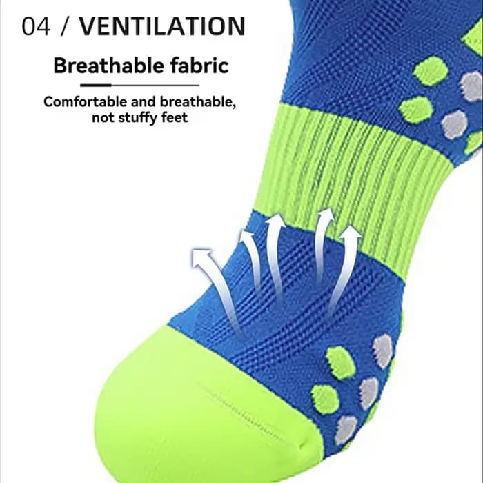 Loogdeel Colorblock Marathon Sport équipage chaussette pour homme femme adulte adolescent cyclisme Football chaussettes de Compression