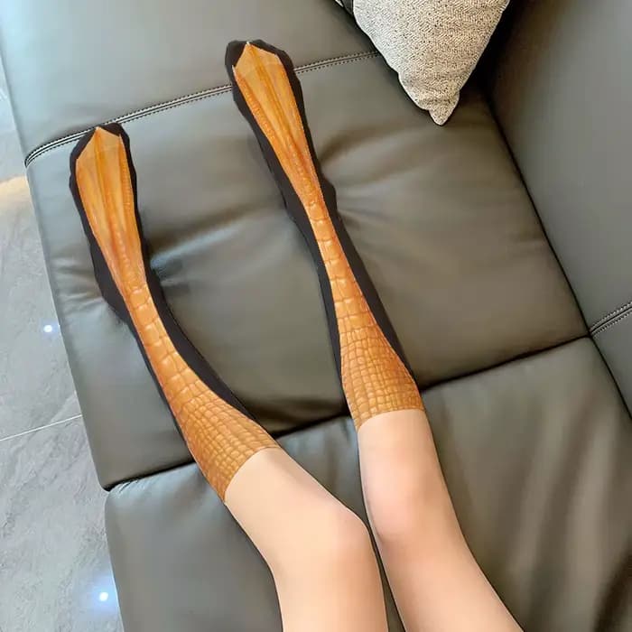 Funny Tiger Leopard Skin Socks For Women Elastic Multiple Choice Animal Paws Unisex Nylon Stockings Harajuku Casual Long