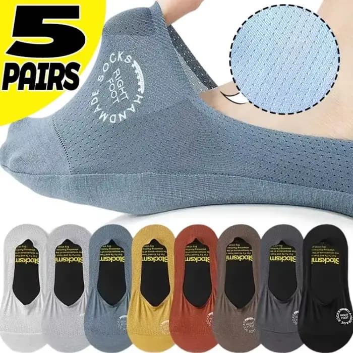 1/5 paires de chaussettes d'été respirantes et aérées pour hommes