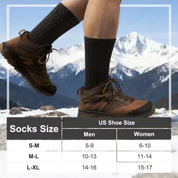 Chaussettes en laine mérinos super épaisses et chaudes pour hommes et femmes