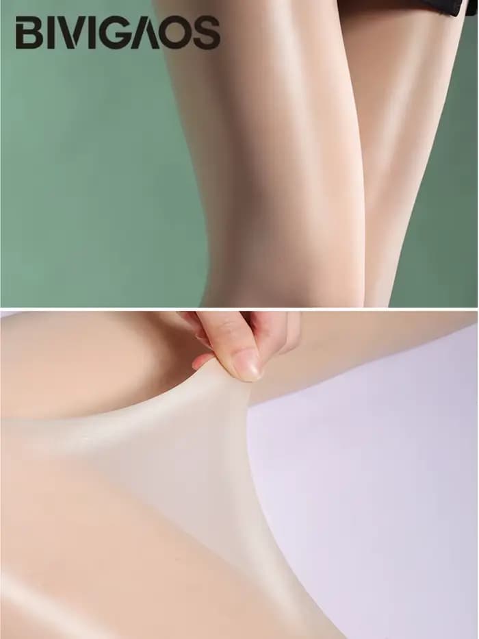 BIVIGAOS printemps été huile brillant collants bas
