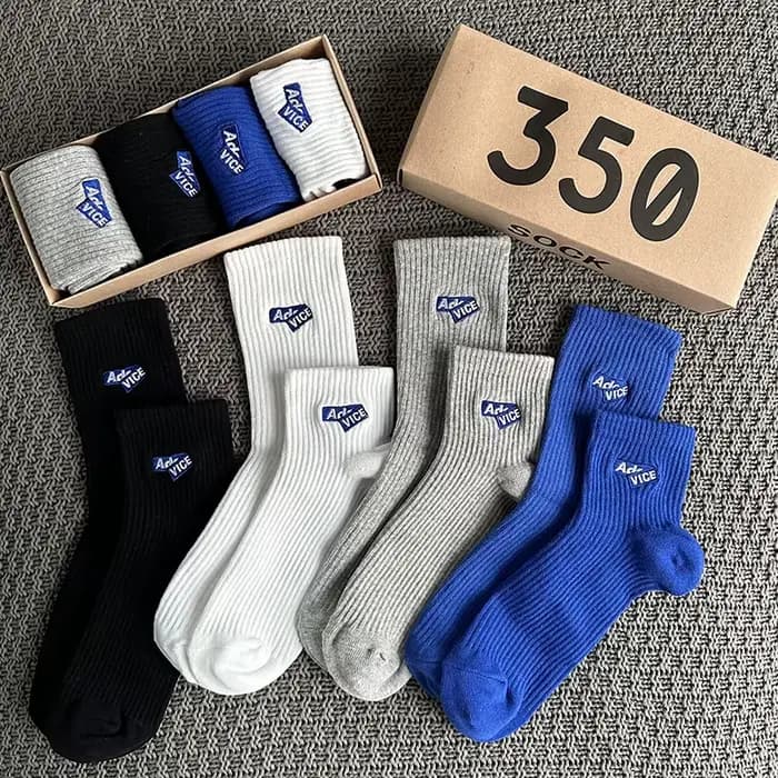 4 paires/boîte chaussettes homme cadeau coton Ventilation mâle femme