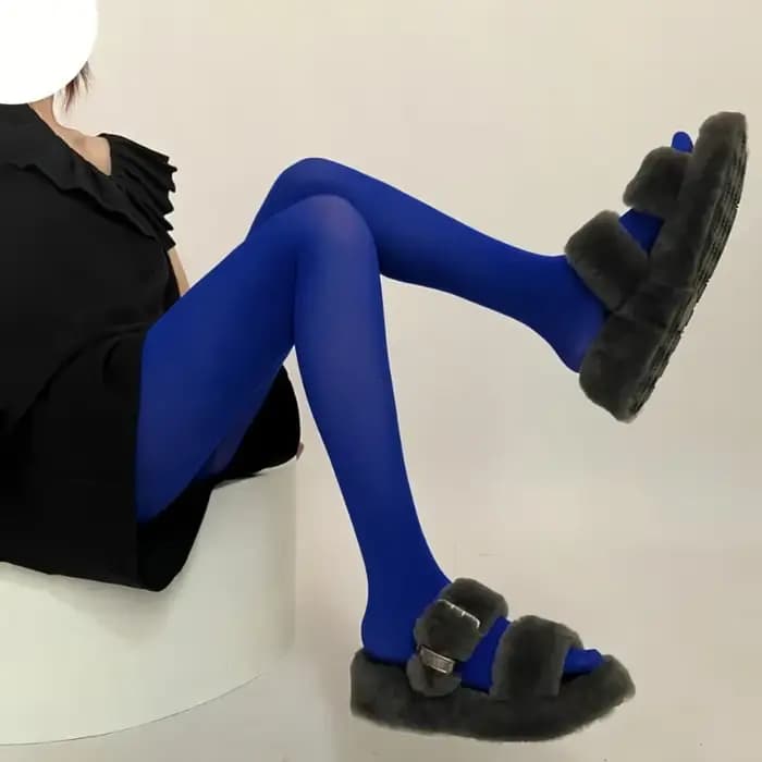 Grand collant élastique sans couture en velours pour femme