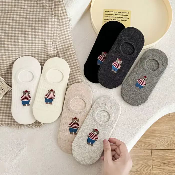 Chaussettes femme dessin animé ours en peluche mignon Kawaii Harajuku mode japonaise Verstaike cheville