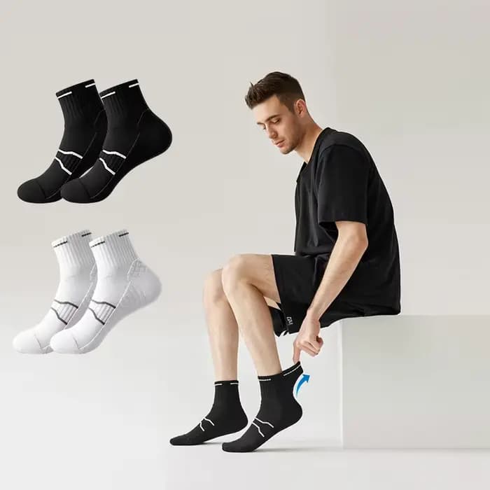 4 paires de chaussettes de sport Pro Performance – respirantes, rembourrées, antidérapantes pour la course et l'entraînement