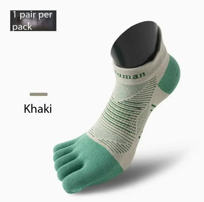 1 Paire de Chaussettes de Course à Cinq Doigts, Chaussettes de Sport Fines et Respirantes pour l'Été, Chaussettes de Course Tout-Terrain Professionnelles à Séchage Rapide