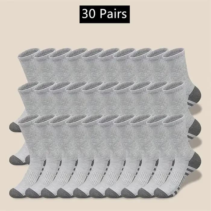 10/20/30 paires de chaussettes de travail pour hommes de haute qualité unisexe respirant basket-ball antidérapant