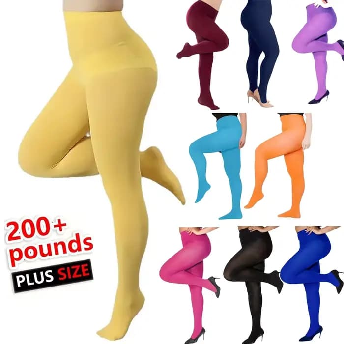 Grande taille 120D collants en velours pour femmes Sexy couleur unie