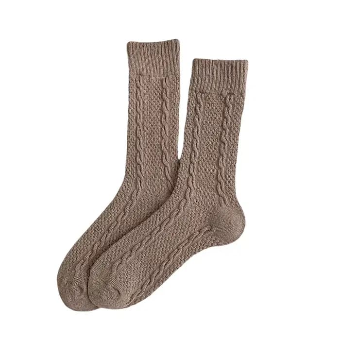 Chaussettes pour femmes nouveau automne hiver couleur unie décontracté longues