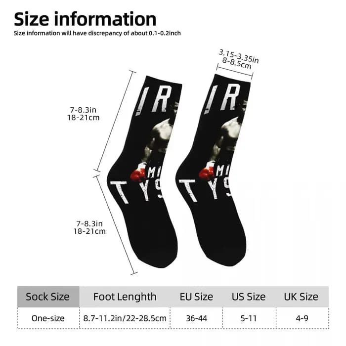 Chaussettes de boxe rétro Mike Tyson pour hommes et femmes
