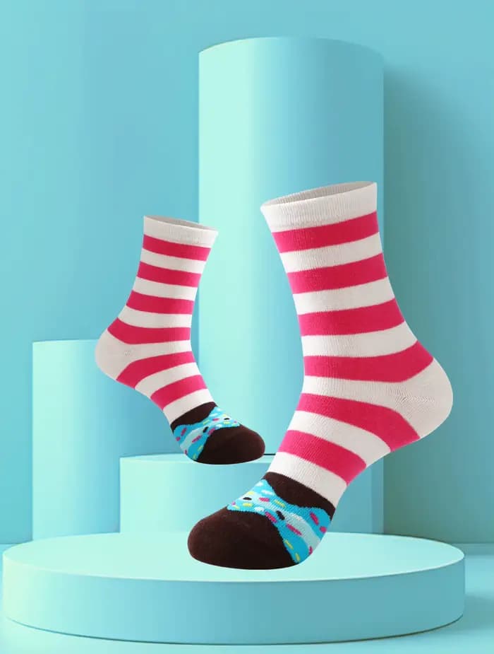 Chaussettes Beignet avec Boîte Cadeau