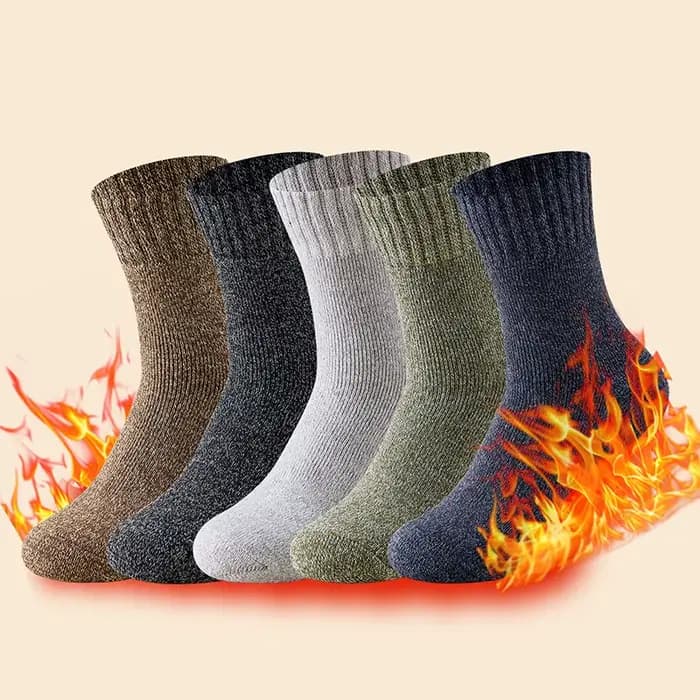 5 paires de chaussettes chaudes d'hiver pour hommes