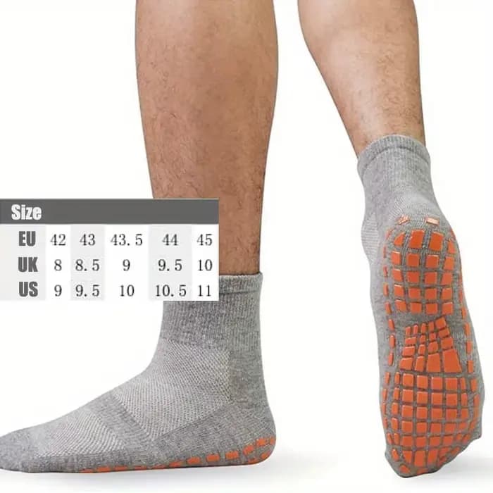 1 paire de chaussettes antidérapantes pour hommes