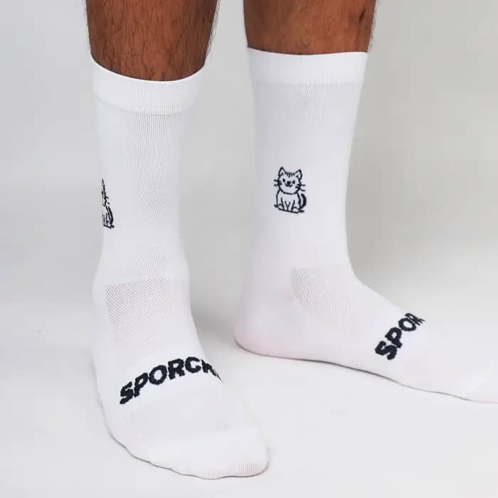 Sporcks Chaussettes de cyclisme à motif chat