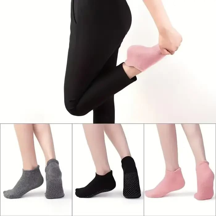 4 paires de chaussettes Pilates à poignée pour femmes, chaussettes athlétiques de Yoga pour Barre, Ballet, entraînement pieds nus