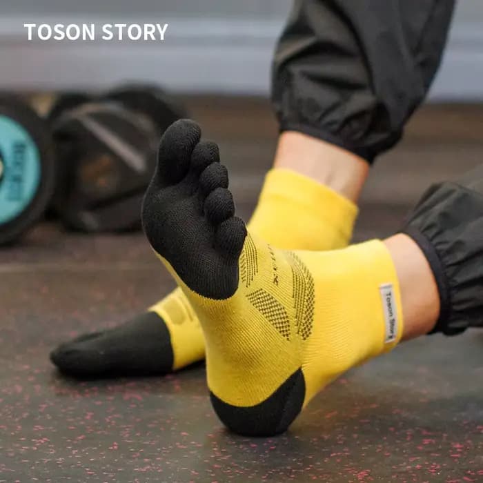 Chaussettes de sport en coton à cinq doigts pour hommes
