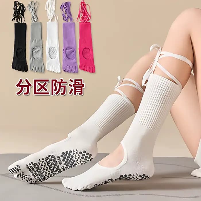 Chaussettes blanches à cinq doigts pour femmes – Chaussettes de sport