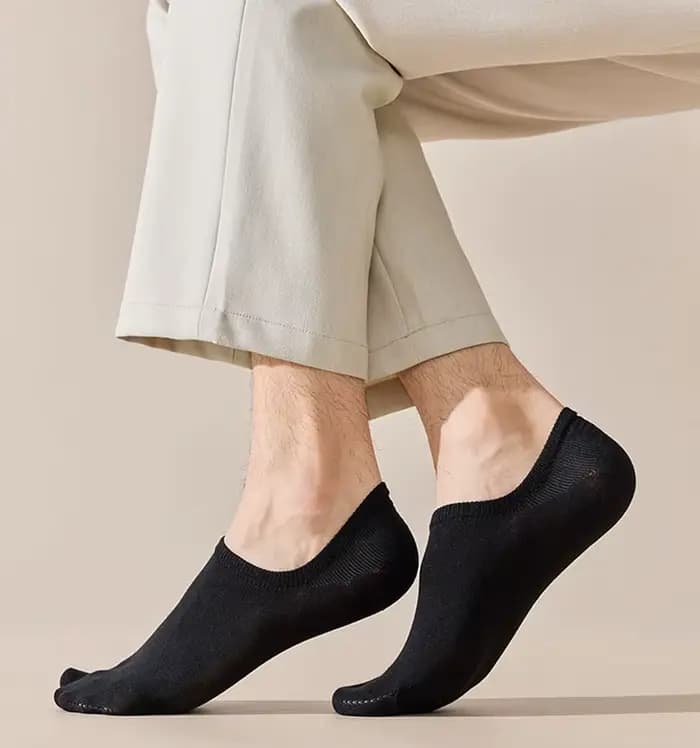 Chaussettes d'été fines et invisibles à 2 orteils pour hommes