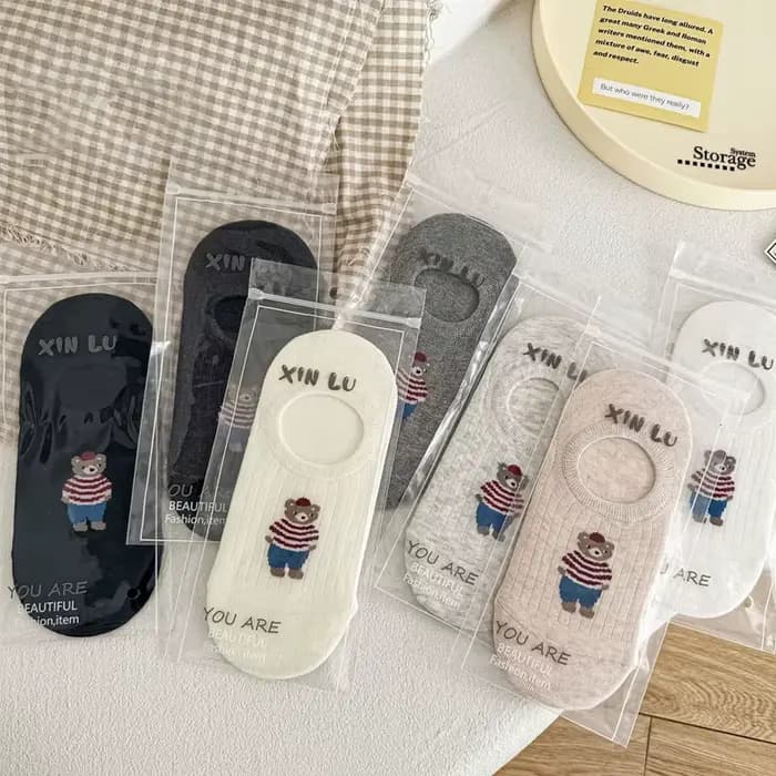 Chaussettes femme dessin animé ours en peluche mignon Kawaii Harajuku mode japonaise Verstaike cheville