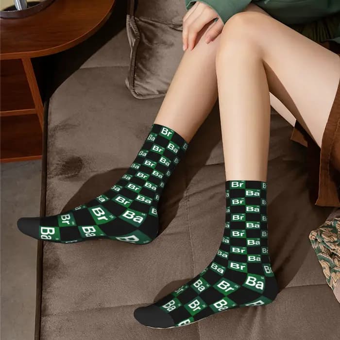 Chaussettes personnalisées Kawaii Breaking Bad Elements pour hommes et femmes