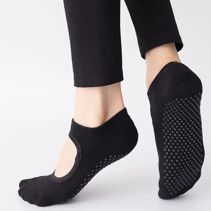 Chaussettes de yoga coordonnantes à cinq doigts pour femmes