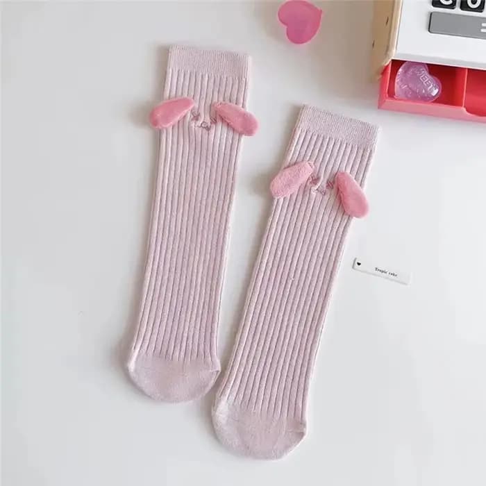Chaussettes en coton de dessin animé pour filles et femmes, douces et mignonnes, taille unique, longueur 30cm, printemps et automne, enfants et maman, 0 à 8 ans