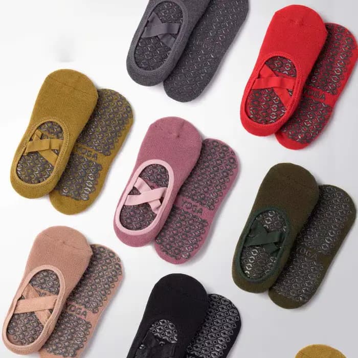  Chaussettes de Yoga en éponge épaisse et antidérapante pour femmes