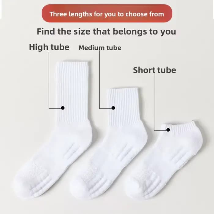 Chaussettes de sport respirantes et absorbant la sueur à fond épais pour hommes avec coussin inférieur pour la course à pied chaussettes de sport professionnelles pour hommes