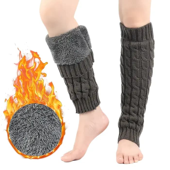 Jambières et chaussettes chaudes doublées de polaire pour femmes élégantes - Chaleur d'hiver extra épaisse