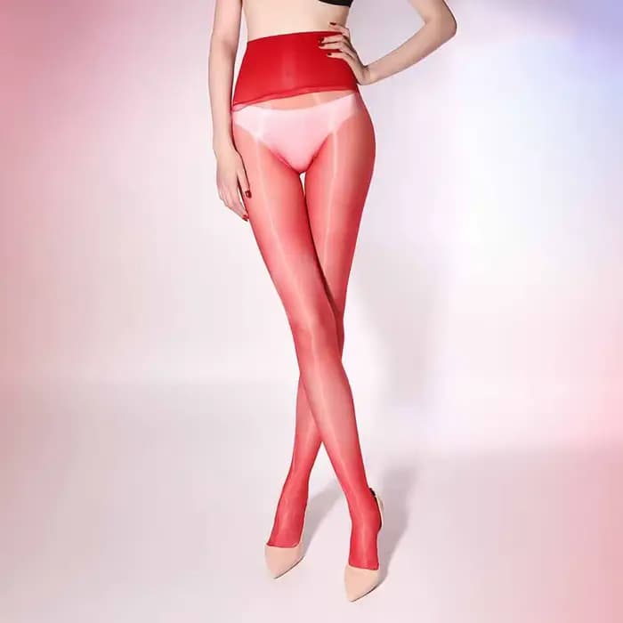1 Deniers Ultra-mince Transparent brillant taille haute collants femmes huile