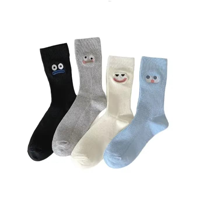 Chaussettes pour femmes, broderie coréenne, coton de haute qualité, mignonnes, drôles, kawaii, tendance, confortables, pour filles, vente en gros