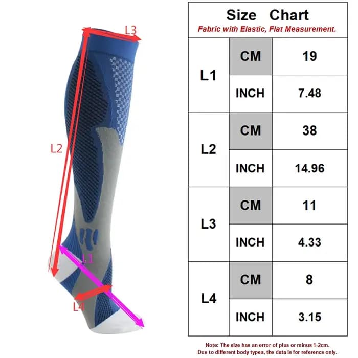 Chaussettes de compression médicales pour hommes et femmes