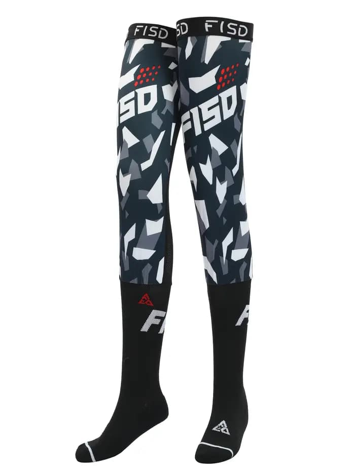 Chaussettes de moto tout-terrain FISD 2026, chaussettes de course, chaussettes de protection MX MTB ATV, chaussettes antidérapantes pour le sport, genouillères enduro