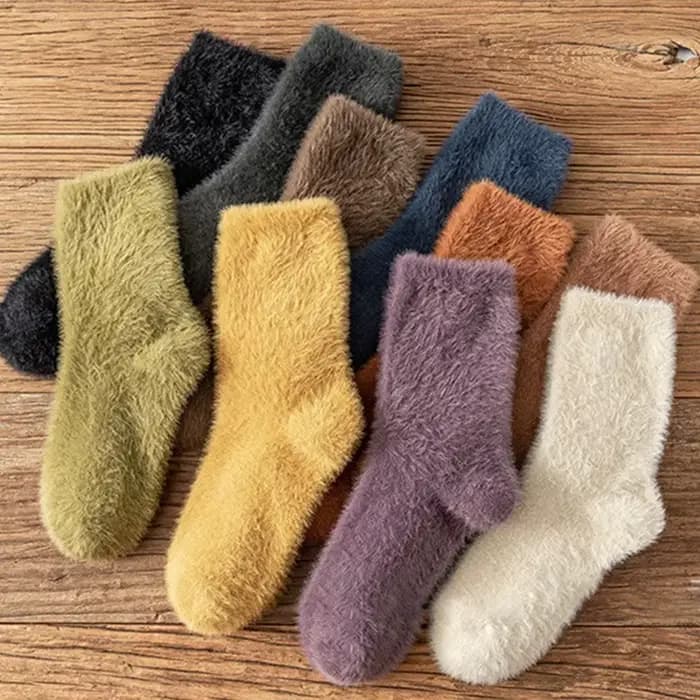 Chaussettes en fourrure de vison pour femmes et hommes
