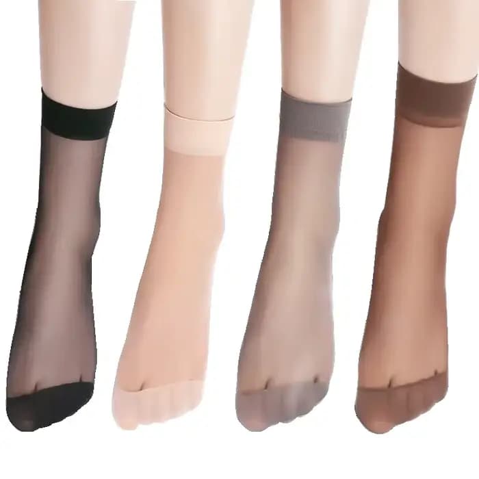 Chaussettes d'Été Transparentes Ultraminces pour Femme, en Clip, Haute artificiel asticité, Antidérapantes, Nylon Doux, Mode, Tube Moyen, Bas de Rinçage