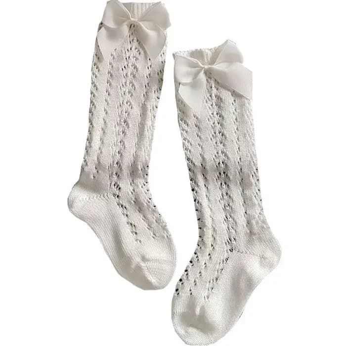 Chaussettes hautes en résille pour enfants filles