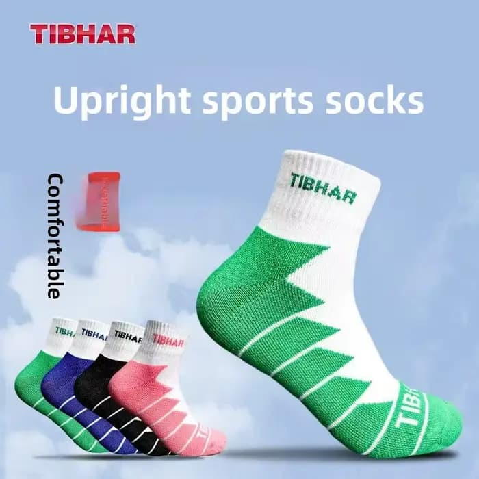 TIBHAR chaussettes de sport respirantes pour tennis de table pour hommes et femmes