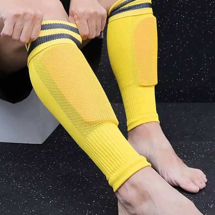 Loogdeel 1 paire de chaussettes de Football manches de mollet Protection des genoux pour adultes