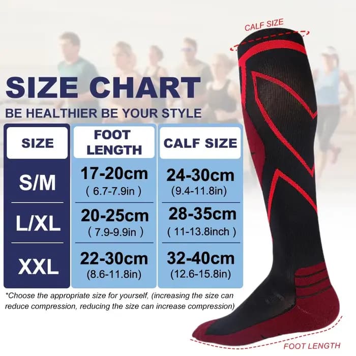 Chaussettes de Compression en Surpoids pour Femme et Homme