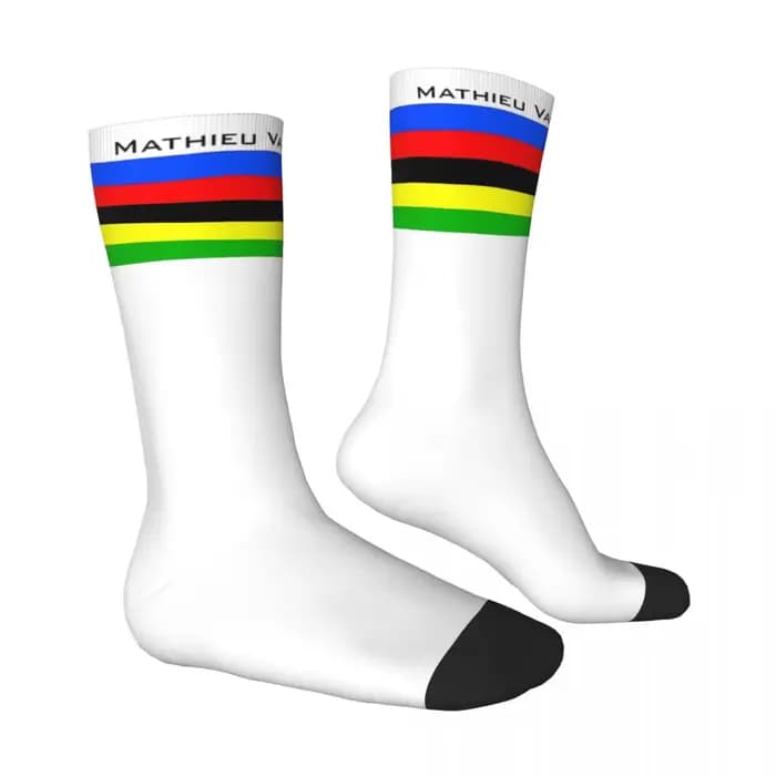 Mathieu Van Der Poel cycliste MVDP hommes femmes chaussettes coupe-vent nouveauté printemps été automne hiver bas cadeau