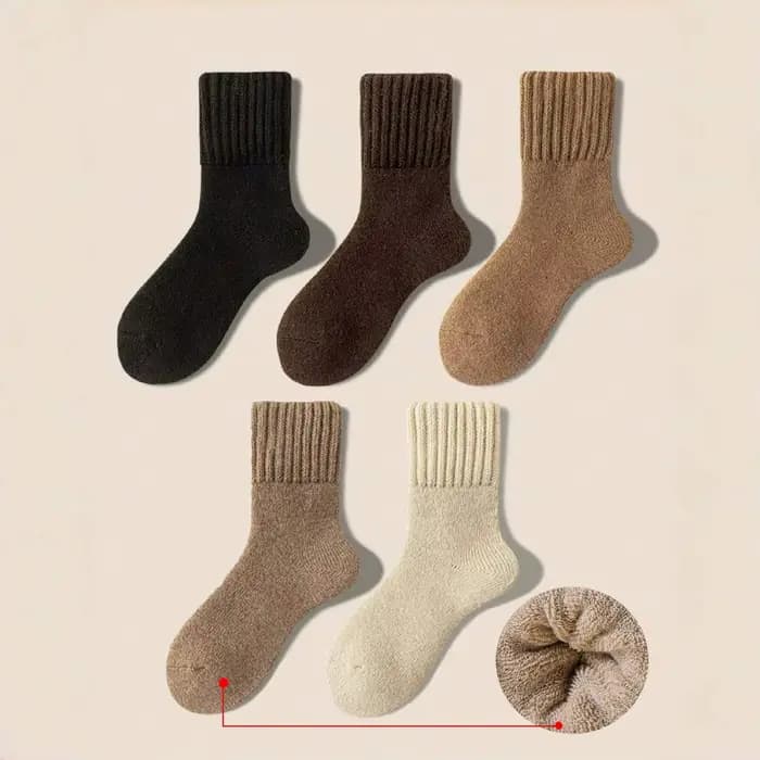 Chaussettes d'hiver pour femmes | Terry épais et doublé polaire