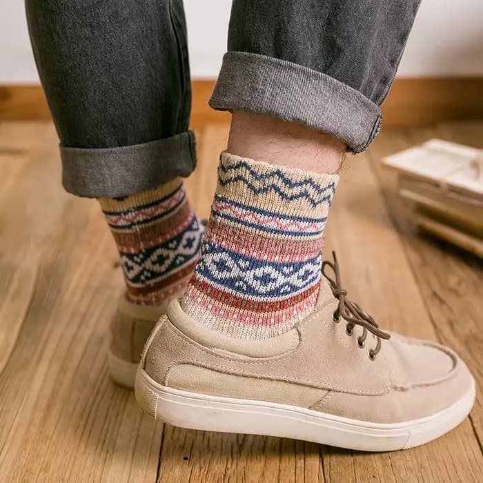 5 paires/lot nouvelles chaussettes en laine pour femmes couleur mixte mode