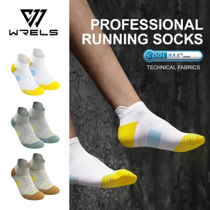 WRELS Coolmax Chaussettes de sport respirantes