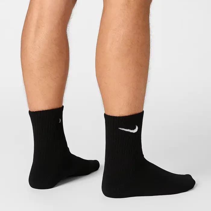 NIKE Logo chaussettes de sport paquet de 3 évacuant l'humidité respirant rembourré soutien athlétique équipage unisexe SX7664-010