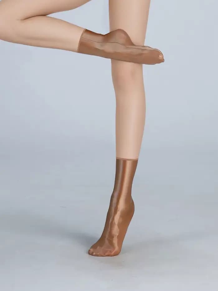 Chaussettes courtes en Satin brillant à l'huile