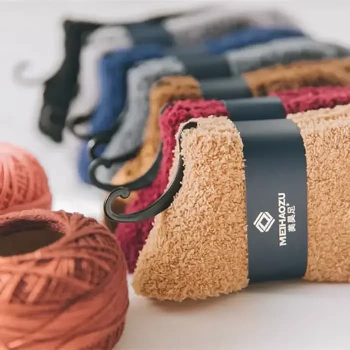 1/3 paires de chaussettes en polaire corail pour hommes