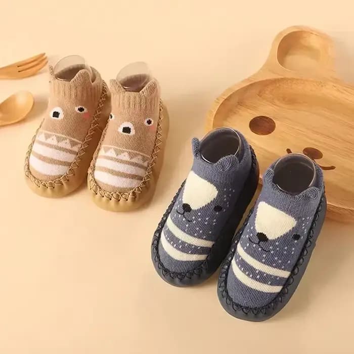 Chaussettes pour bébé, pantoufles avec semelles en caoutchouc