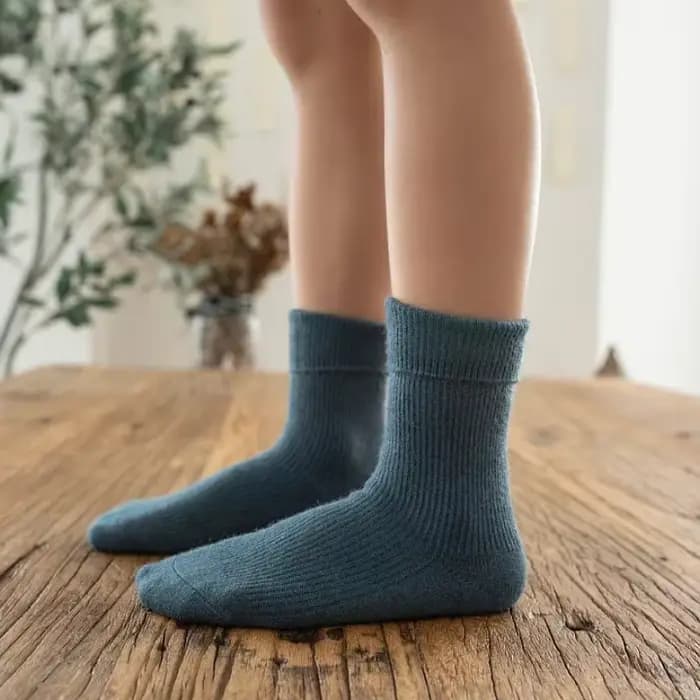 Chaussettes coréennes en laine rayées pour bébés filles et garçons